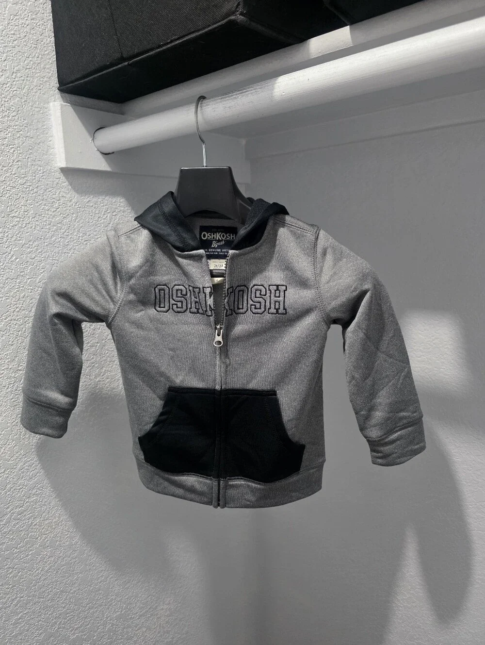 Toddler Boy 2T Gray Hooded Jacket